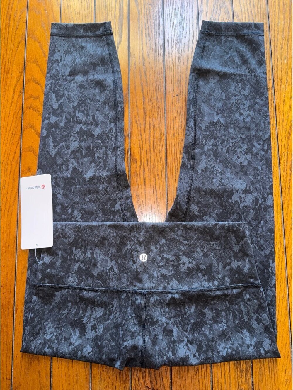 Lululemon Wunder Train High Rise 25” Hideaway Camo Black Size 12 NWT